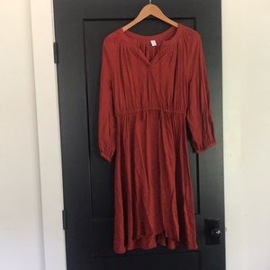 Rust Peasant Dress
